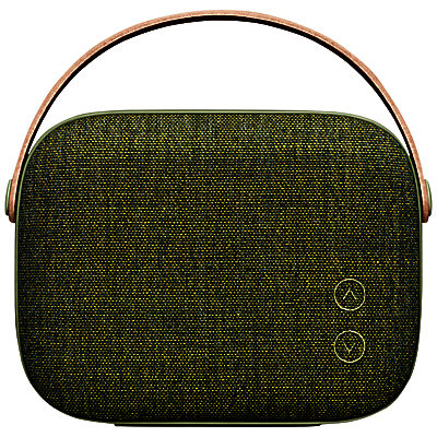 Vifa Helsinki Portable Bluetooth NFC Speaker With Leather Handle Willow Green Vifa Helsinki Portable Bluetooth NFC Speaker With Leather Handle Willow Green